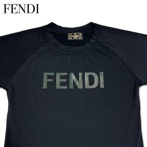 FENDI フェンディ イタリア製 Tシャツ 長袖 サイズ 24 洋服 レディース ブラック