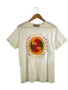 GUCCI◆23AW/プリント コットンジャージー Tシャツ/XXS/ホワイト/717422 XJFV3