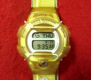 GS471) ◎完動腕時計 送料無料(定形外)★CASIO カシオ BABY-G Gショック系★BG-350マサイ◎マサイモデル珍しい配色のベージュを基調