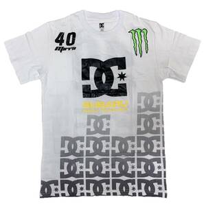 DC SHOE Dave Mirra 40 S.R.T.USA Team モンスターエナジー MONSTER ENERGY SUBARUスポンサードTシャツ(ホワイト) (M)[並行輸入品]