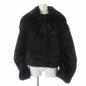 プランクプロジェクト PRANK PROJECT 23AW Faux Fur Short Jacket フェイクファー ショート ジャケット コート F 黒 ブラック