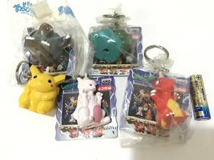 2 ポケットモンスター ソフトキーホルダー 決定版 5種　ピカチュウ フシギバナ ミュウツー リザード ゴローニャ Pokemon Pikachu ポケモン