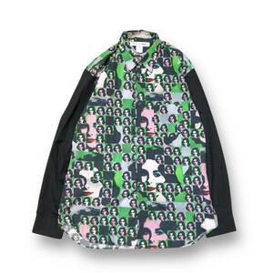 COMME des GARCONS shirt × andy warhal print shirt プリントシャツ サイズM 総柄 コムデギャルソン シャツ アンディー ウォーハル