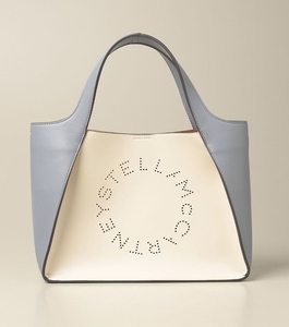 Stella McCartney ステラ マッカートニー ステラ ロゴ トートバッグ クロスボディ トートバッグ バイカラー カメオブルー/アイボリー