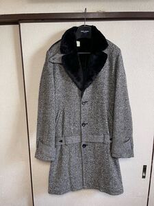 【即決早い者勝ち】 n.hoolywood ミスターハリウッド エヌハリウッド OFFICER COAT オフィサーツイードコート ボア 