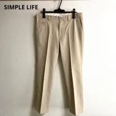 SIMPLE LIFE    メンズ　パンツ　綿ストレッチ