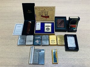 【OAK4510a】1円～ ライター15点まとめ Dunhill ダンヒル ZIPPO ジッポ 喫煙グッズ ブランド ガス オイル ※写真10枚目以外は火花確認済み