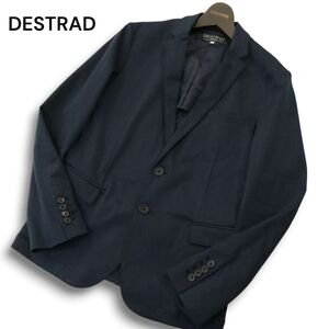 DESTRAD RUPERT デストラッド ルパート テーラード ジャケット★ストレッチ ノッチドラペル ネイビー スリム Sz.S メンズ　A4T10582_A#O