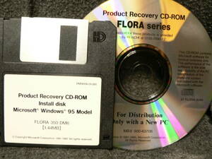 送料最安 \180 CDH72：日立リカバリCD　FLORA 350 DM6　CDと起動FD