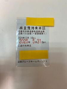 近鉄株主優待乗車証　2024年12月1日〜2025年5月31日