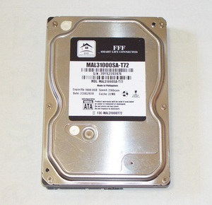 ◆使用時間1Hr MARSHAL『MAL31000SA-T72』1TB/32MB/7200rpm 正常動作品 即決！★送料185円！