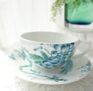 英国 ◆ WEDGWOOD カップ＆ソーサー ボタニカル ジャスパーコンラン フラワー 花 陶器 食器 スープ コーヒー ティーカップ イギリス 新品