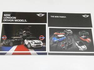 【カタログのみ】MINI　ミニ　LONDON DESIGN MODELS　ロンドン・デザインモデル　2013.6　MINI FAMILYカタログ付き