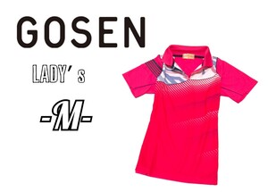 美品レディースM◇GOSEN◇ポロシャツ pink