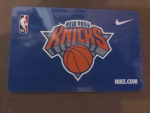 激レア USA西海岸入手 NBA公式ブランド ナイキ【Nike】ニューヨーク ニックス【New York Knicks】ロゴ プラスティックカード