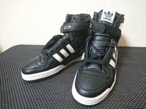 adidas　アディダス　FORUM HI　フォーラムハイ　黒×白　US9　27.0㎝　95/11　未使用　長期保管デッド