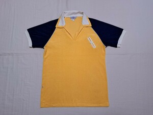 ■【珍品◎】80’s～♪VINTAGE TAIWAN製 Levi’s パイル地 Vネック ポロシャツ リーバイス 白タブe タオル地 OLD SURF【S～Mサイズ相当】■