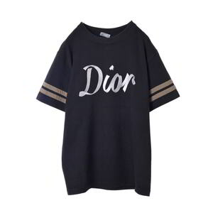 Dior HOMME ロゴ刺繍 コンパクト Tシャツ S チャコールグレー ディオールオム KL4BPBCQ34