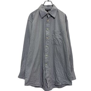 TOMMY HILFIGER 長袖 ヘリンボーン シャツ L グレー トミーヒルフィガー 古着卸 アメリカ仕入 a609-7005