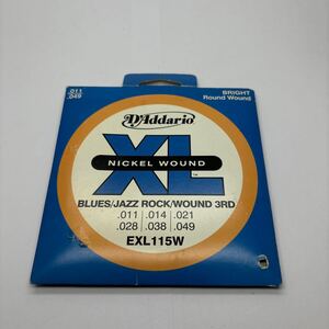 未使用 ダダリオ D`Addario EXL115W ギター弦 .011-.049 XL Nickel WOUND