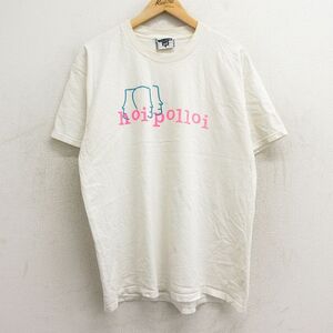 XL/古着 リー Lee 半袖 ビンテージ Tシャツ メンズ 90s hoi polloi コットン クルーネック 白 ホワイト 24mar25 中古