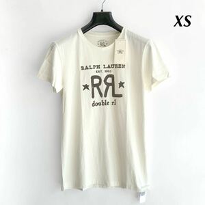 人気商品 新品 DOUBLE RL RRLダブルアールエル ラルフローレン ロゴ クルーネック Tシャツ カットソー 無地 半袖 ホワイト XSサイズ