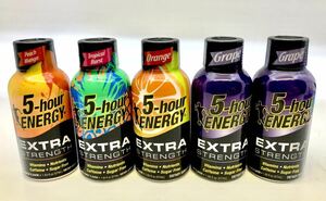 5-hour ENERGY EXTRA drink (ファイブ・アワー・エナジー)5本1セット 4フレーバー 新品 未開封 現品限り