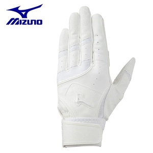 定価5060円 S ミズノ MIZUNO 野球 両手用 バッティンググローブ グラブ 耐久打ち込み パッド 手袋 両手用 高校 ホワイト 白