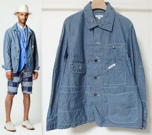 Engineered Garments エンジニアードガーメンツ Railroader Jacket Chambray シャンブレー カバーオール ジャケット S