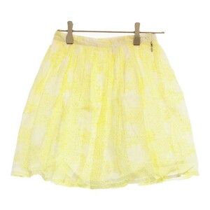 【00444】美品 PETIT BATEAU スカート 120cm イエロー 良品 プチバトー ミニスカート 子供服 キッズ 黄色 シンプル 女の子 かわいい 無地