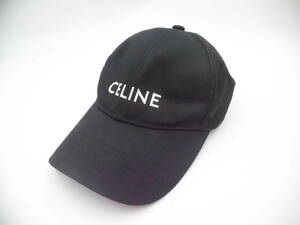 ★ Y83 CELINE セリーヌ メンズ レディース ブランド 帽子 ロゴキャップ フリーサイズ? ブラック ★