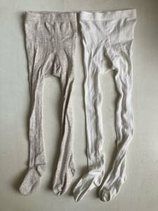 H&M Baby Girl 2-pack Tights 3/4T USED エイチアンドエム タイツ 2足セット P/N 0493103 ベビーガール