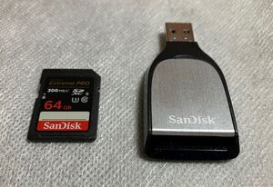 サンディスク SanDisk 64GB Extreme PRO UHS-Ⅱ SDXCカード カードリーダーライター