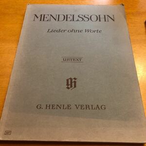 ピアノソロ メンデルスゾーン 無言歌集 Lieder Ohne Worte MENDELSSOHN ヘンレ原典版 ピアノ譜 輸入楽譜 楽譜