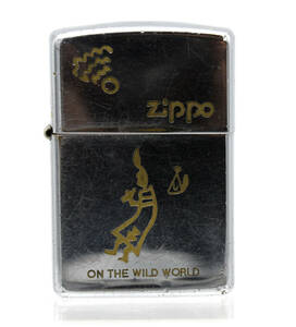 90’S ZIPPO ジッポ 1994年製 ON THE WILD WORLD ワイルドワールド ネイティブ オイルライター シルバー ビンテージ