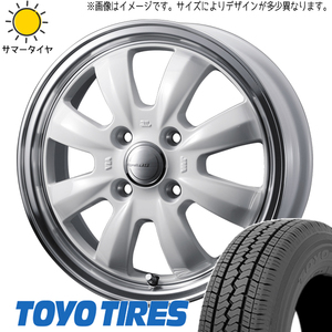 145/80R12 サマータイヤホイールセット ハイゼットジャンボ etc (TOYO V02E & Gyraft8S 4穴 100)