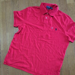 ラルフローレン ■ red メンズ XXL TTG　custom slim fit ■ POLO RALPH LAUREN 正規品 半袖 ポロシャツ 
