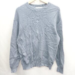 ◇ UNITED ARROWS green label relaxing 長袖 ニット サイズS ライトブルー メンズ E