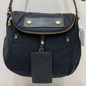 ☆3−4088 MARC BY MARC JACOBS マークバイマークジェイコブス ショルダーバッグ プレッピー ブラック 黒 ナイロン パスケース付き