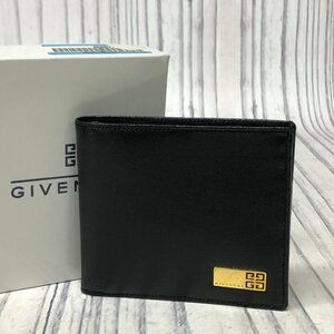 m001 Y1(30) GIVENCHY ジバンシー 4Gロゴ 二つ折り財布 コンパクトウォレット レザー ブラック