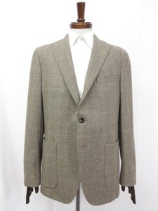 極美品【BOGLIOLI ボリオリ】N2902E K.JACKET 3ボタン段返り グレンチェック柄 ウールジャケット(メンズ)50 ブラウン系 伊製 ◯17MB4185◯