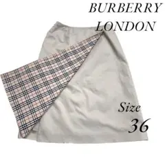 BURBERRY LONDON　バーバリー　膝丈スカート　ラップ　巻きスカート