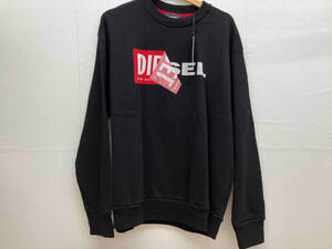 DIESEL S SAMY SWEAT SHIRT ディーゼル スウェットシャツ 裏起毛 ロゴ トレーナー 黒 ブラック