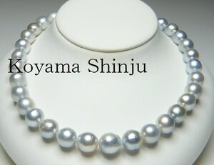 新品★小山真珠★１円～【感謝企画】現品限り！絶品カラー！大珠！10.0Ｘ12.5mm！白蝶真珠パールネックレス