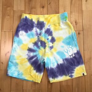 BAPE タイダイ スウェット ハーフパンツ Sサイズ a bathing ape TIE DYE sweat shorts エイプ ベイプ アベイシングエイプ ショーツ w26