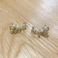 ピアス　パール　イヤーカーフ