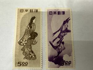 ♪♪【18838-9】切手 見返り美人/月に雁 2枚セット 美品♪♪