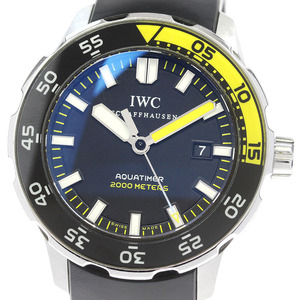 ベルト訳あり IWC SCHAFFHAUSEN IW356802 アクアタイマー デイト 自動巻き メンズ _826381