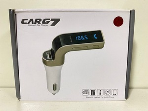 【 新品 未使用 】 CarG 7 Bluetooth ハンズフリー 通話 FMトランスミッター USB充電 音楽 MP3/WMA プレイヤー / 管理C2