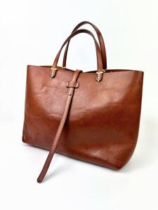 TIDEWAY タイドウェイ LEATHER　レザハンドバッグ　ブラウン　茶革 leather bag briefcase Vintage bag hand bag ビジネスバッグ